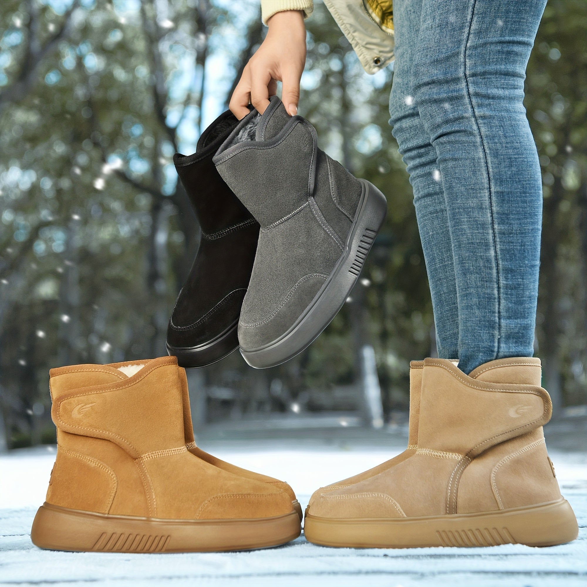 Women's Outdoor Snow Boots Warm Anti Slip Cotton Shoes