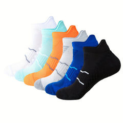 6 Pairs Men's Mid Crew Sport Socks Absorb Sweat Comfy Breathable Socks