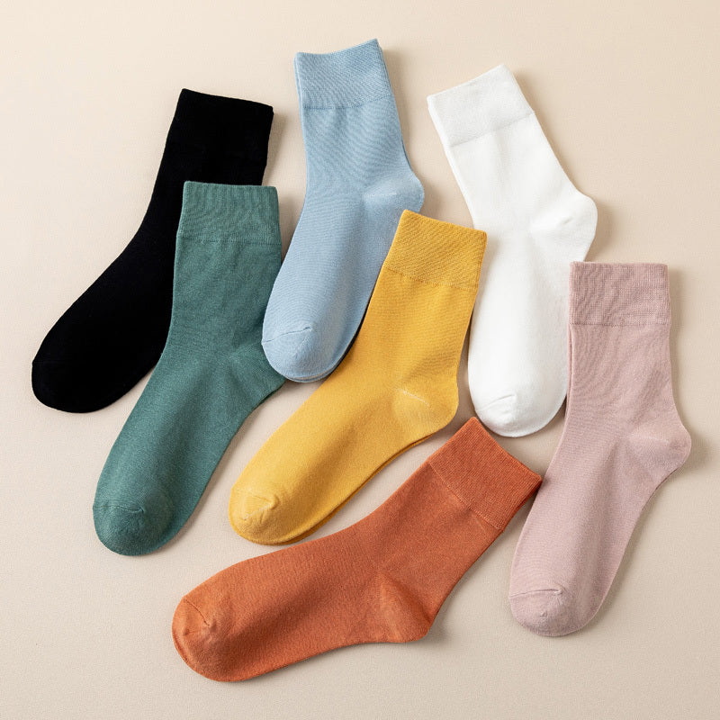 Cotton Ribbed Candy Colour Socks