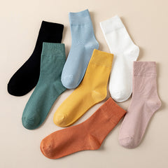 Cotton Ribbed Candy Colour Socks