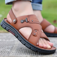 Men's Slip On Slide Strap Sandals - Summer Outdoor Walking Shoes