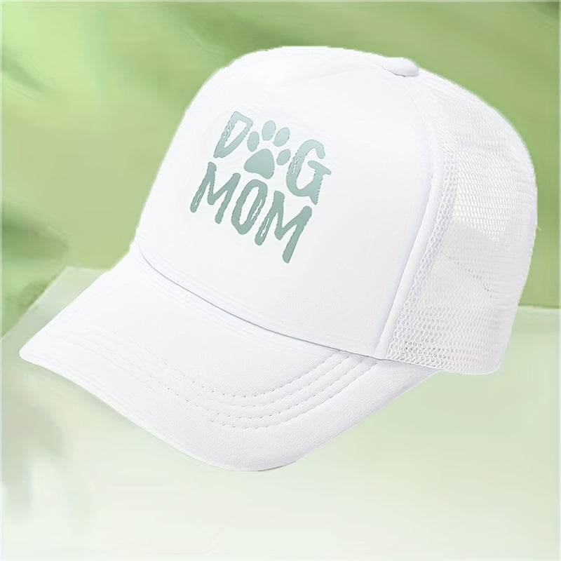 Dog Mom Printed Baseball Cap Washed Sports Hat Sunscreen Breathable Dad Hat
