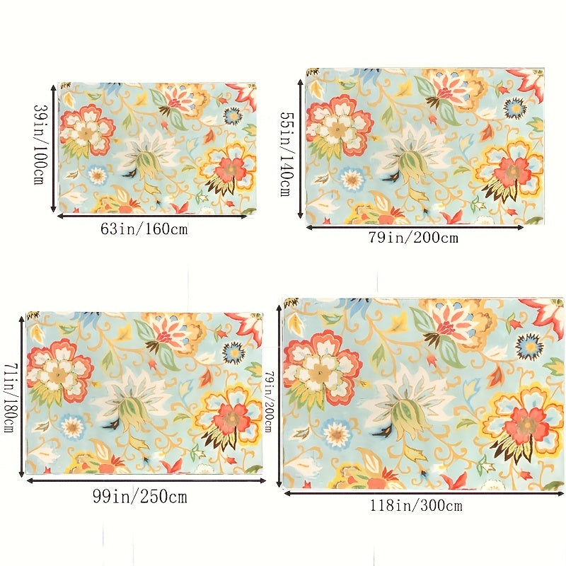 Floral Living Room Rug Area Rugs Machine Washable Non Slip Kitchen Rug