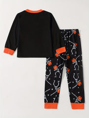 Boy's Halloween Outfit 2pcs Long Sleeve Top & Pants Set