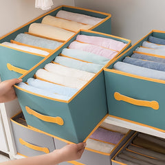 1pc Storage Box Fabric PP Board Divided Grid Finishing Bag Clothes Basket
