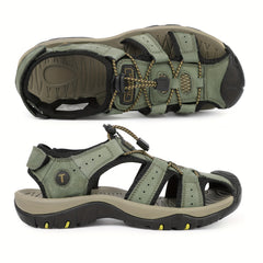 Men's Closed Toe Sandals Durable Non Slip Outdoor Hiking Trekking Sandals