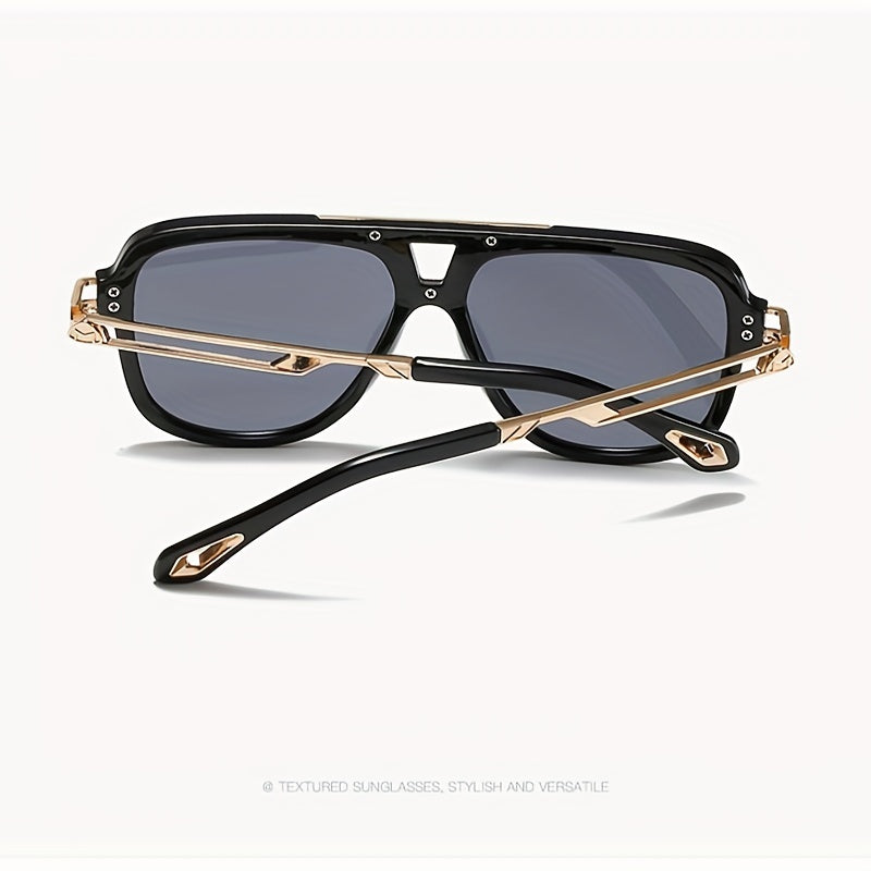 Men's Polarized Aviator Sunglasses UV400 Retro Oversized Square