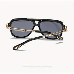 Men's Polarized Aviator Sunglasses UV400 Retro Oversized Square
