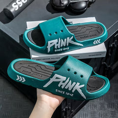 Men's PUNK Pattern Slides Soft Sole Slippers