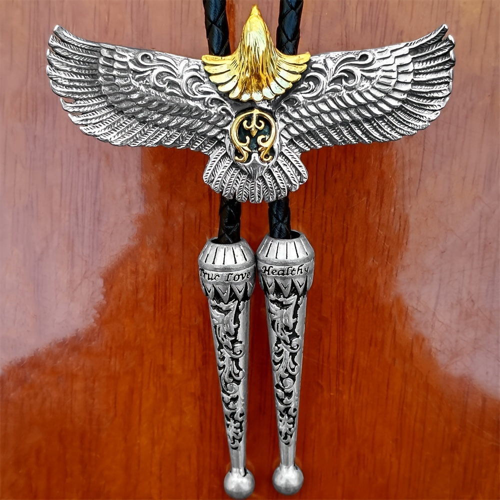 Eagle Bolo Tie Neckline Titanium Steel Skull Bolo Tie Gothic Cosplay Necktie