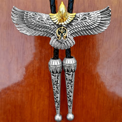 Eagle Bolo Tie Neckline Titanium Steel Skull Bolo Tie Gothic Cosplay Necktie