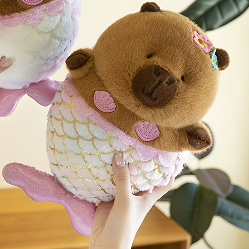 Mermaid Capybara Plush Toy Stuffed Animal - Holi Gift