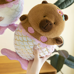 Mermaid Capybara Plush Toy Stuffed Animal - Holi Gift