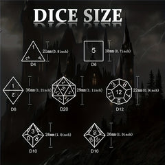 Metal Dice Hollowed Polyhedron Dice Collection Gift Role Play