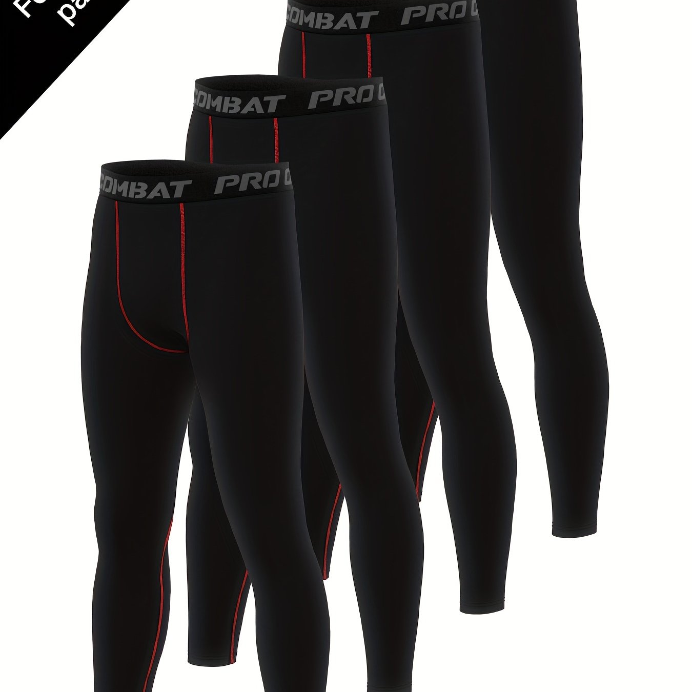Men's Solid Leggings Active Quick Drying Sports Compression Pants