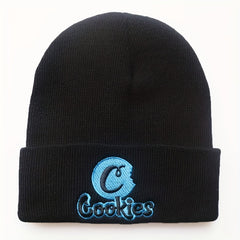 Letter Embroidery Knitted Hat Pullover Warm Coldproof Hat