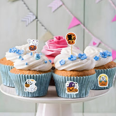 500 Halloween Stickers Roll - 10 Designs - Pumpkin Ghost Seal Label Stickers