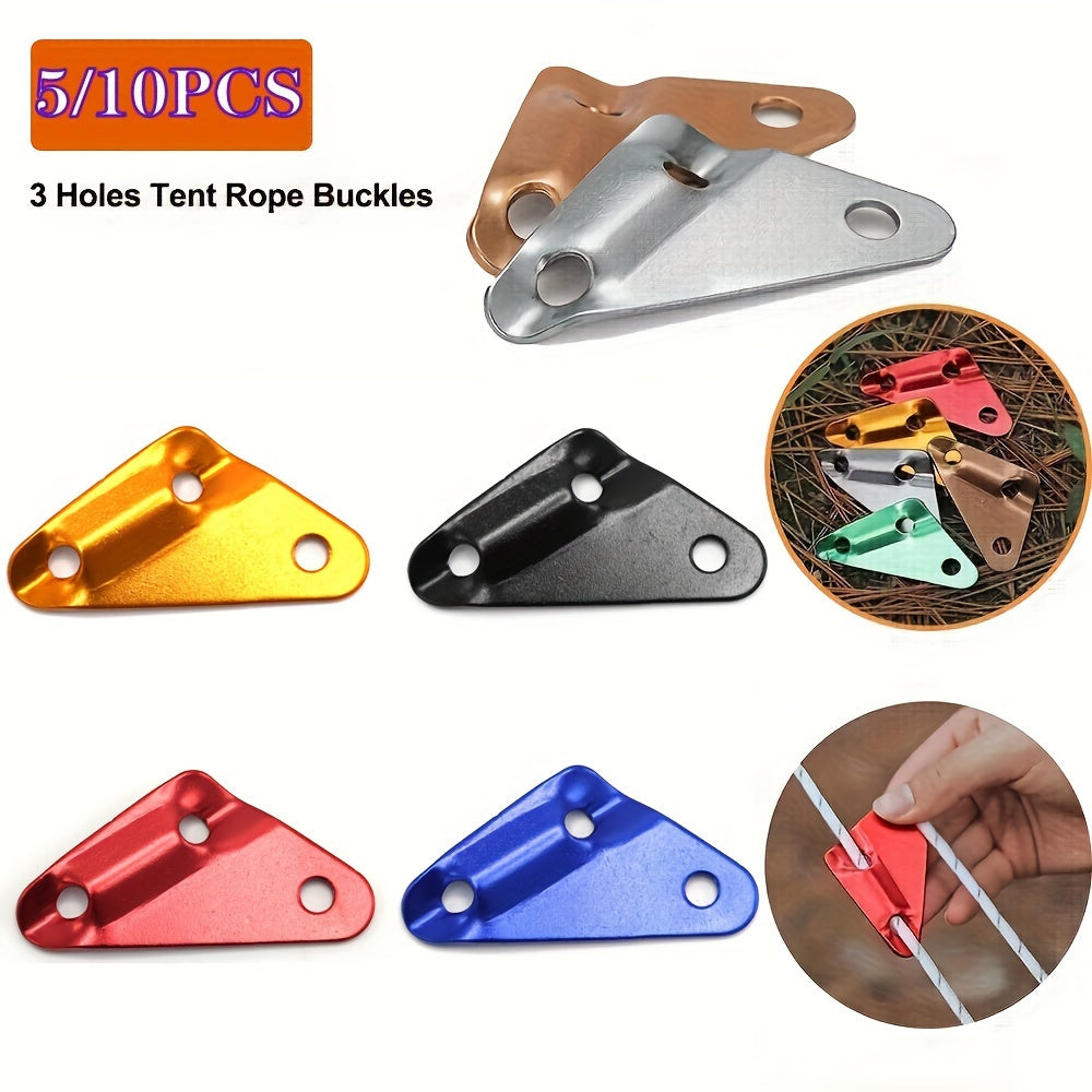 10pcs Tent Rope Buckles Aluminum Alloy Camping Wind Rope Stopper