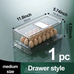 Transparent Drawer Refrigerator Storage Box for Fresh Food, Freezer Safe