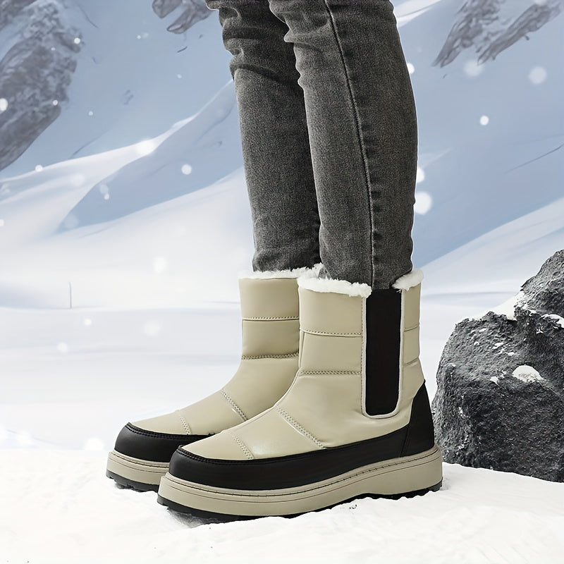 Plush Inner Warm Chelsea Boots Waterproof Snow Boots