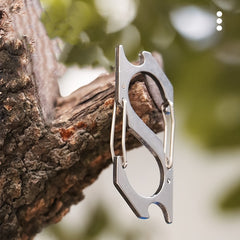 S-type Carabiner Bottle Opener Key Chain Hook for Outdoor Camping