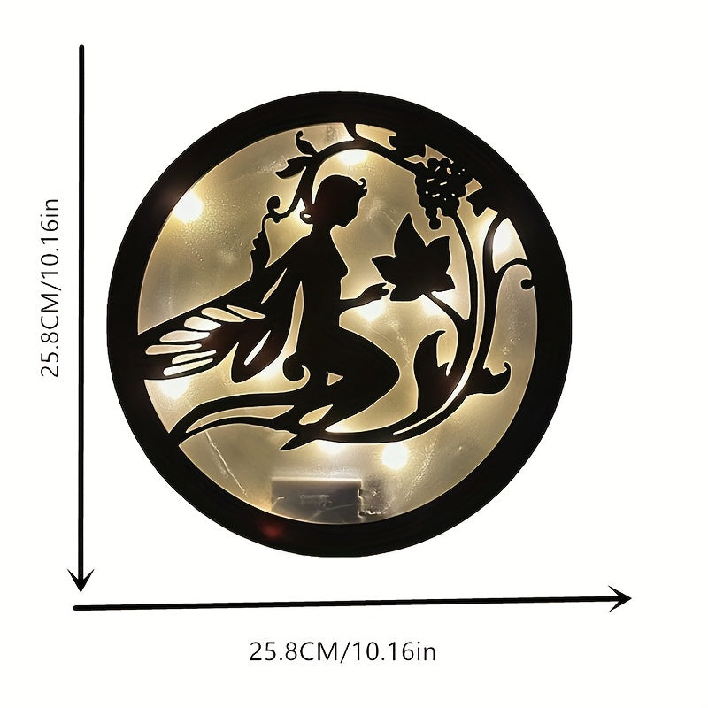 Children's Room LED Wall Clock Retro Wooden Sign Hanging Decor