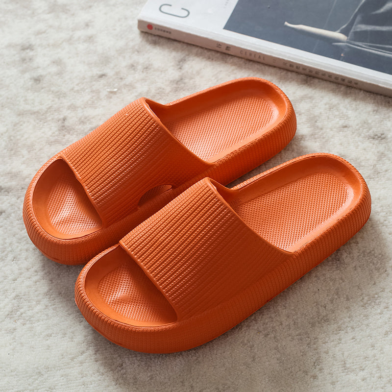 Women's Solid Flat Slides Slip On Soft Sole Minimalist Shoes Comfy & Casual