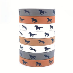 4Pcs Horse Pattern Silicone Bracelet, Random Design
