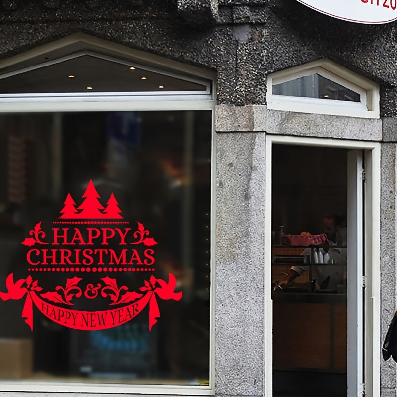 Christmas Theme Window Sticker HAPPY CHRISTMAS Vinyl Sticker