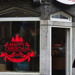 Christmas Theme Window Sticker HAPPY CHRISTMAS Vinyl Sticker