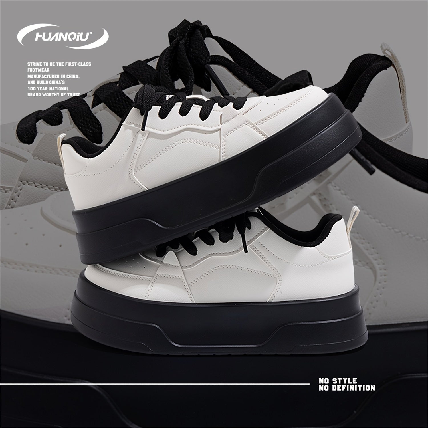 HUANQIU Lace-up Low Breathable Board Shoes Casual Sneakers Women's Footwear