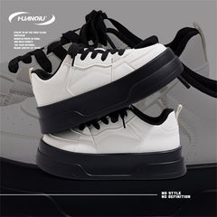 HUANQIU Lace-up Low Breathable Board Shoes Casual Sneakers Women's Footwear