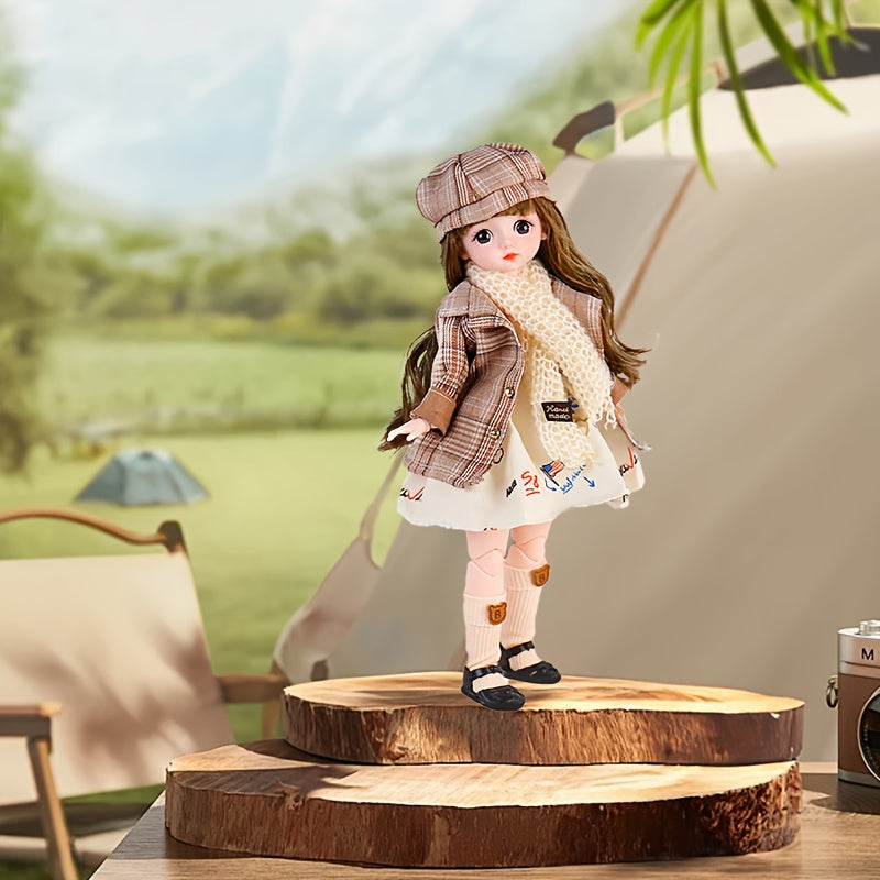 Parisian Doll with Curly Hair & Birthday Gift Mixed Colors Plastic Material