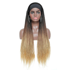 Ombre Long Braided Headband Wig For Women
