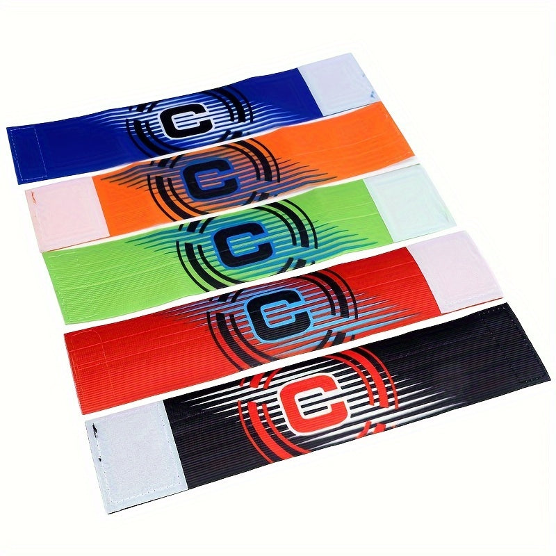 5 pack Football Captain Armbands Adult Letter C Elastic Wrap Team Armbands