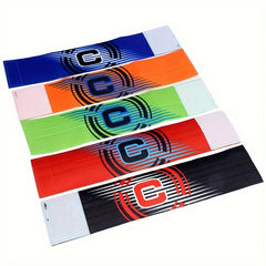 5 pack Football Captain Armbands Adult Letter C Elastic Wrap Team Armbands