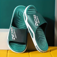 Men's Quick Drying Non Slip Slides - Comfortable Indoor/Outdoor Summer Sandals