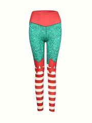 Christmas Print High Waist Yoga Pants
