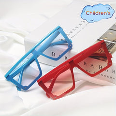 Children's Gradient Large Frame Windproof Sunglasses UV400