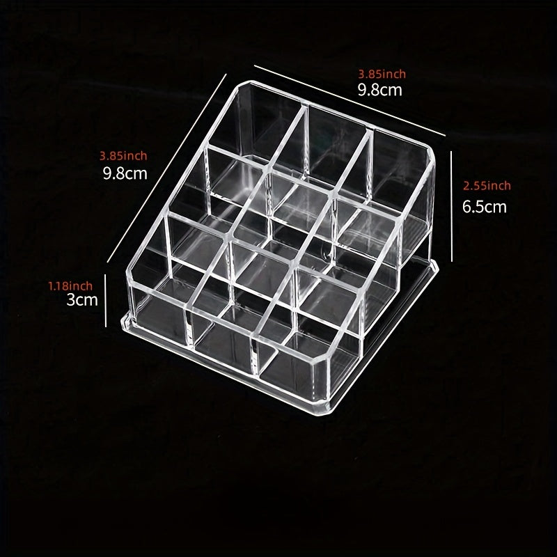 Clear Acrylic Lipstick Holder Organizer Display Stand 9 Grid