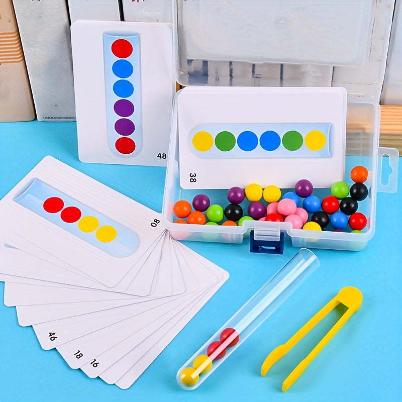 Clip Beads Test Tube Toy Sorting Game for Kids