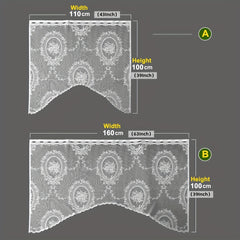 Sweet Lace Small Flower Window Mantle Curtain