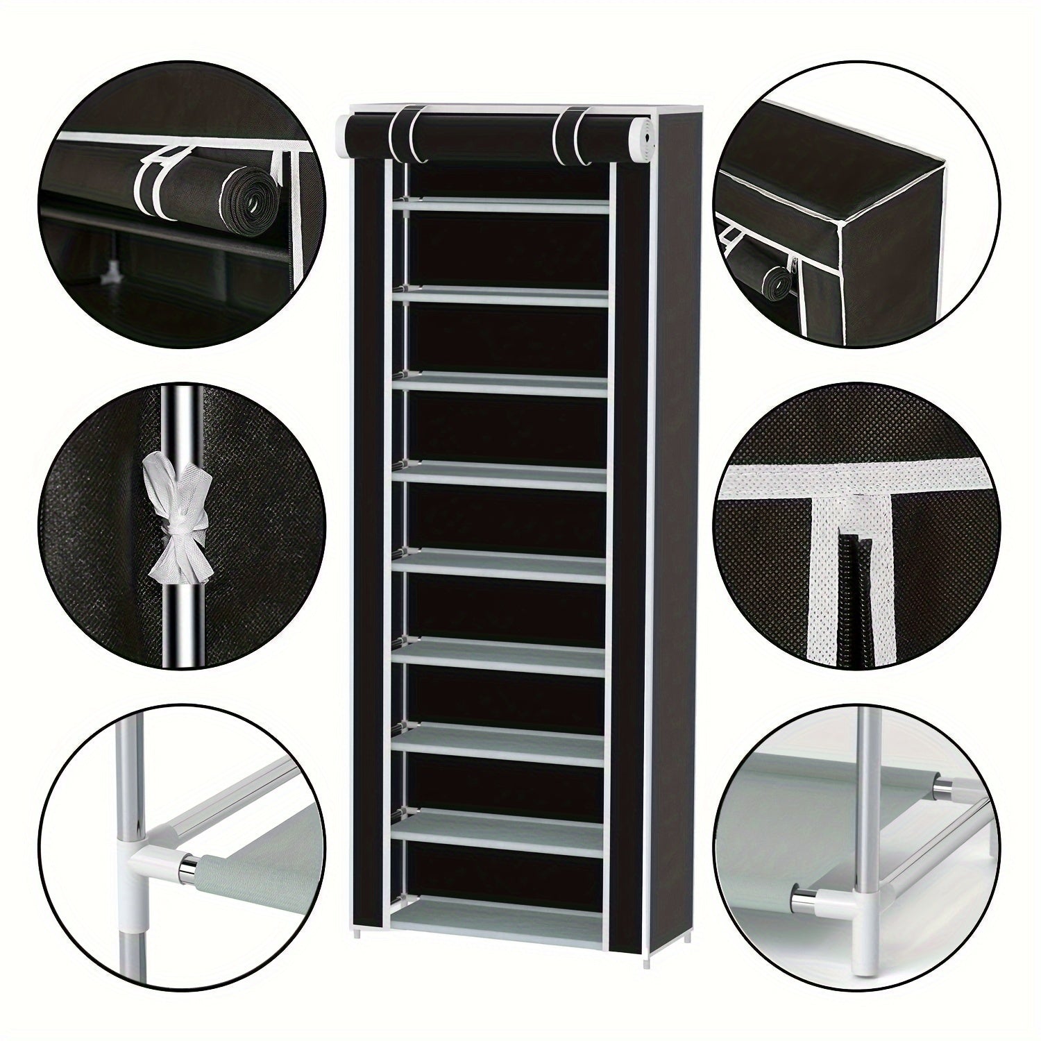 10 Layer Standing Shoes Rack Large Capacity Shoe Shelf Organizer