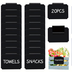 Clip-on Labels for Storage Baskets - Set of 10