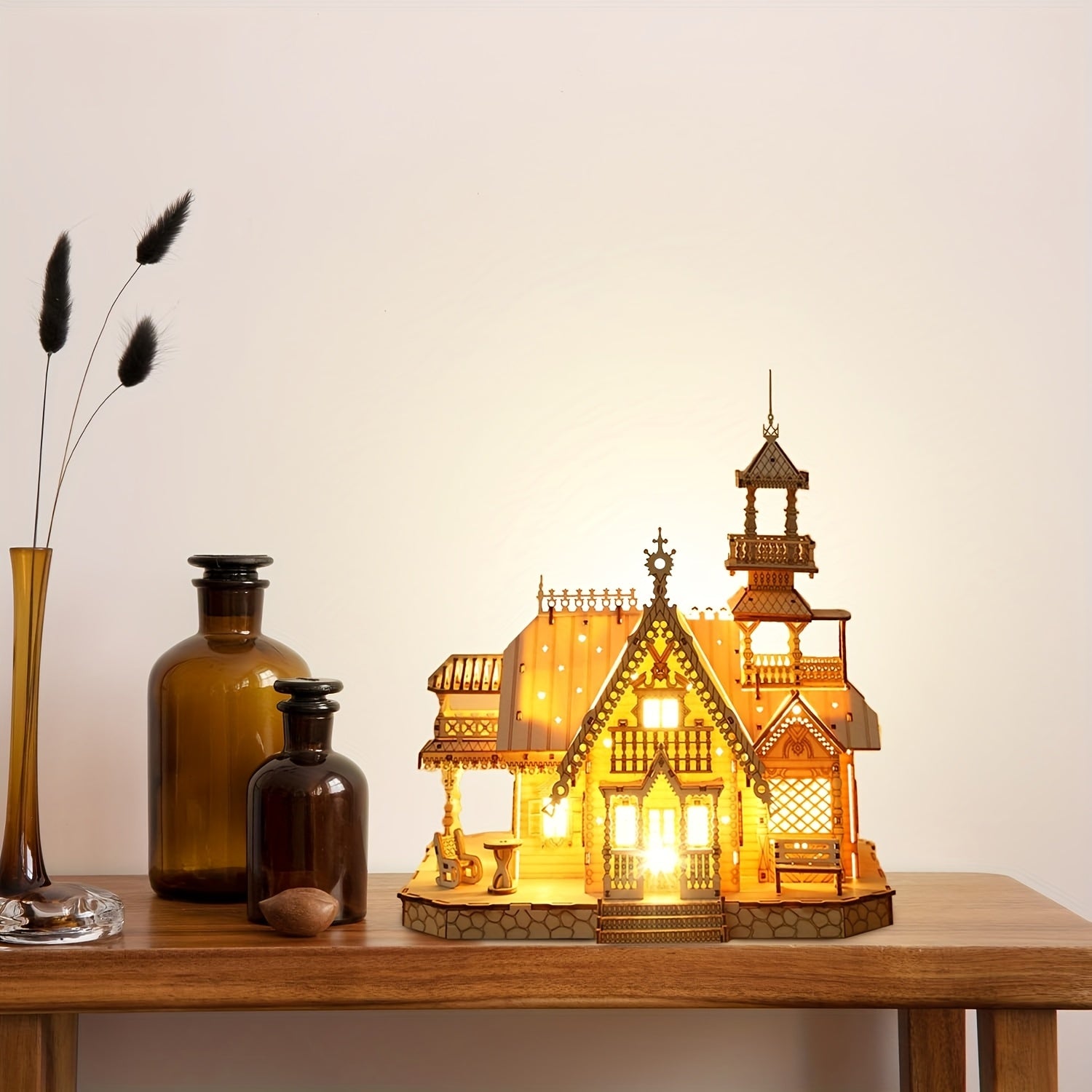 3D Wooden Villa Puzzle Model Adult DIY Home Decoration
