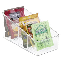 Plastic Kitchen Food Packet Pouch Organizer Caddy Transparent