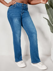 Button Flay High Stretch Jeans