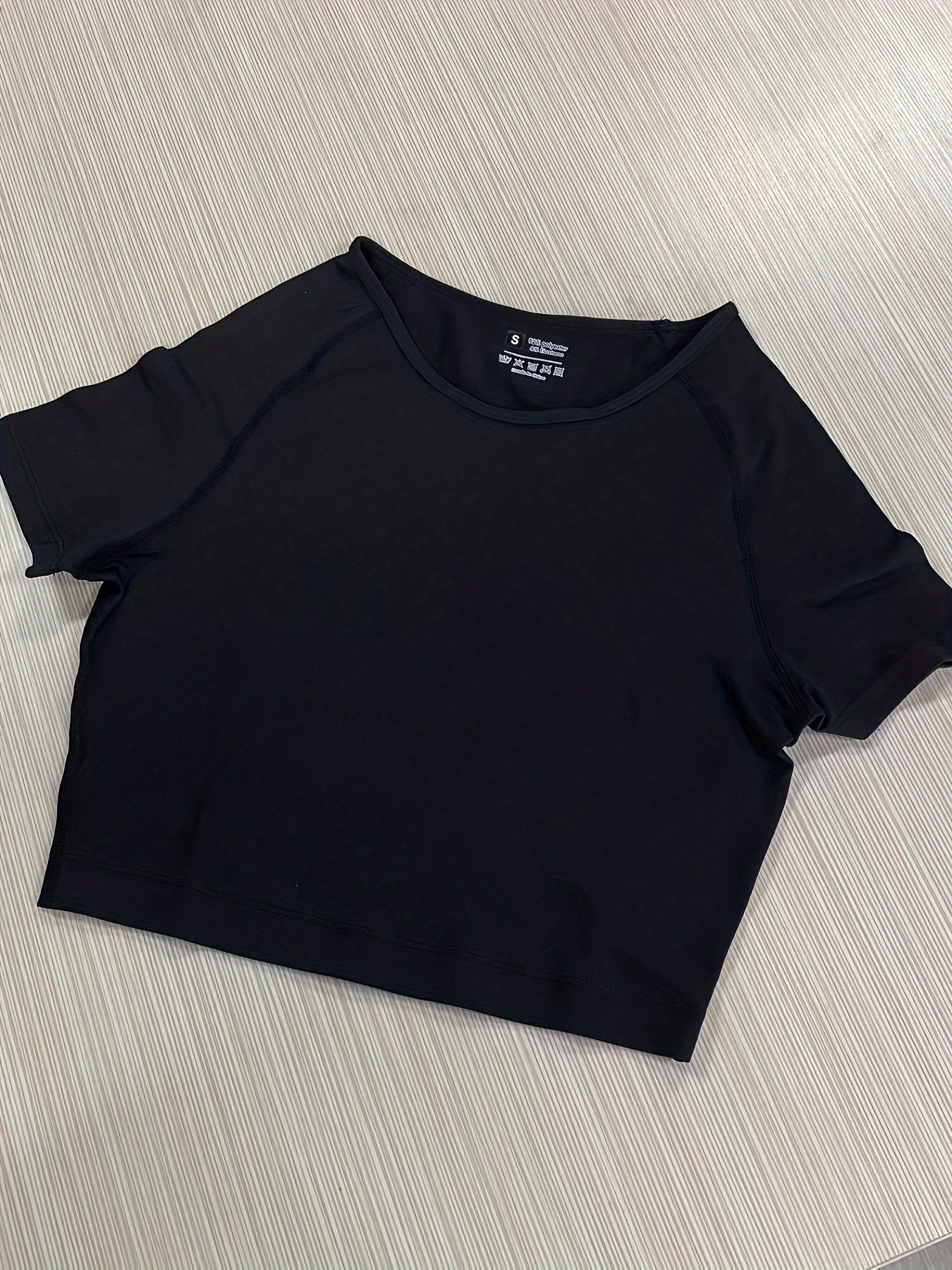 Quick Drying Short Sleeve T shirt Running Sports Yoga Crop Top