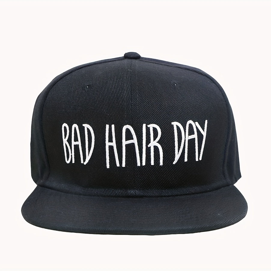 2 Pack Letter Embroidery Beanie Hat Flat Brim Baseball Cap