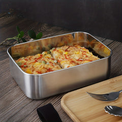 304 Stainless Steel Bento Box With Bamboo & Wood Cover Japanese Style Lunch Box